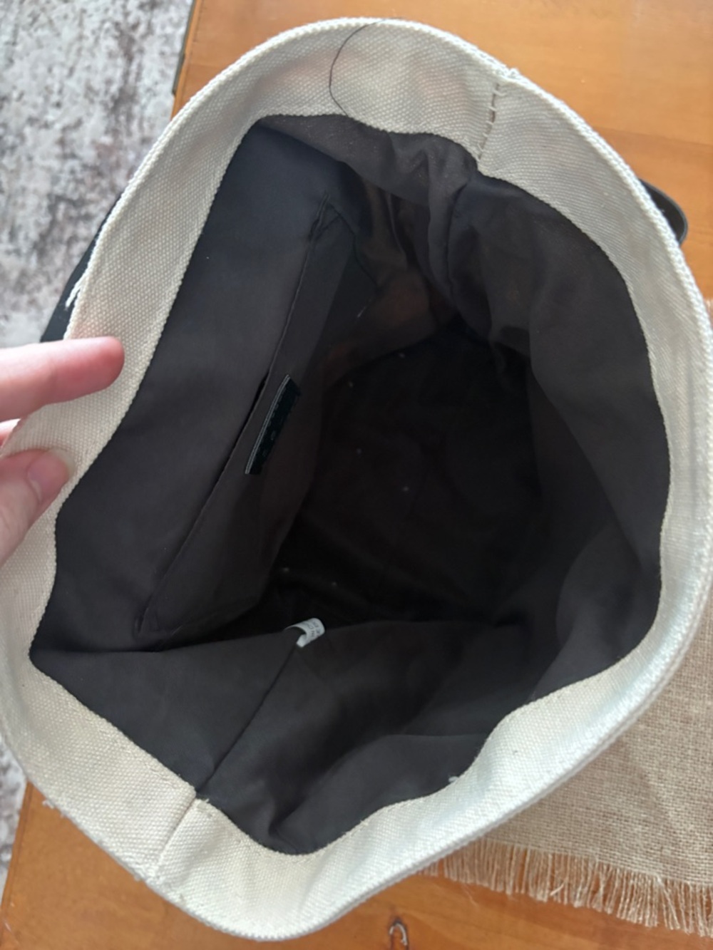 Canvas & Leather Backpack Bag - Picture 4 of 4
